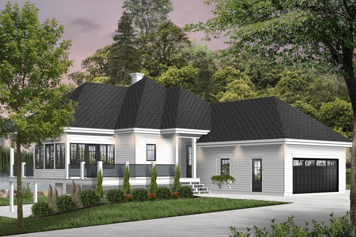 Plan 22491DR: Vacation Home Plan With Finished Lower Level - Image #4 - Northwest, Ranch, Vacation