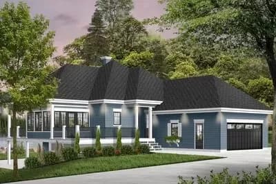 Vacation Home Plan With Finished Lower Level