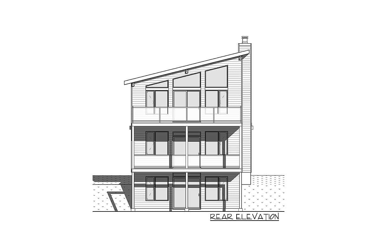 Plan 22492DR: Contemporary Vacation House Plan - Image #9 - Contemporary, Mid Century Modern, Modern, Northwest, Vacation