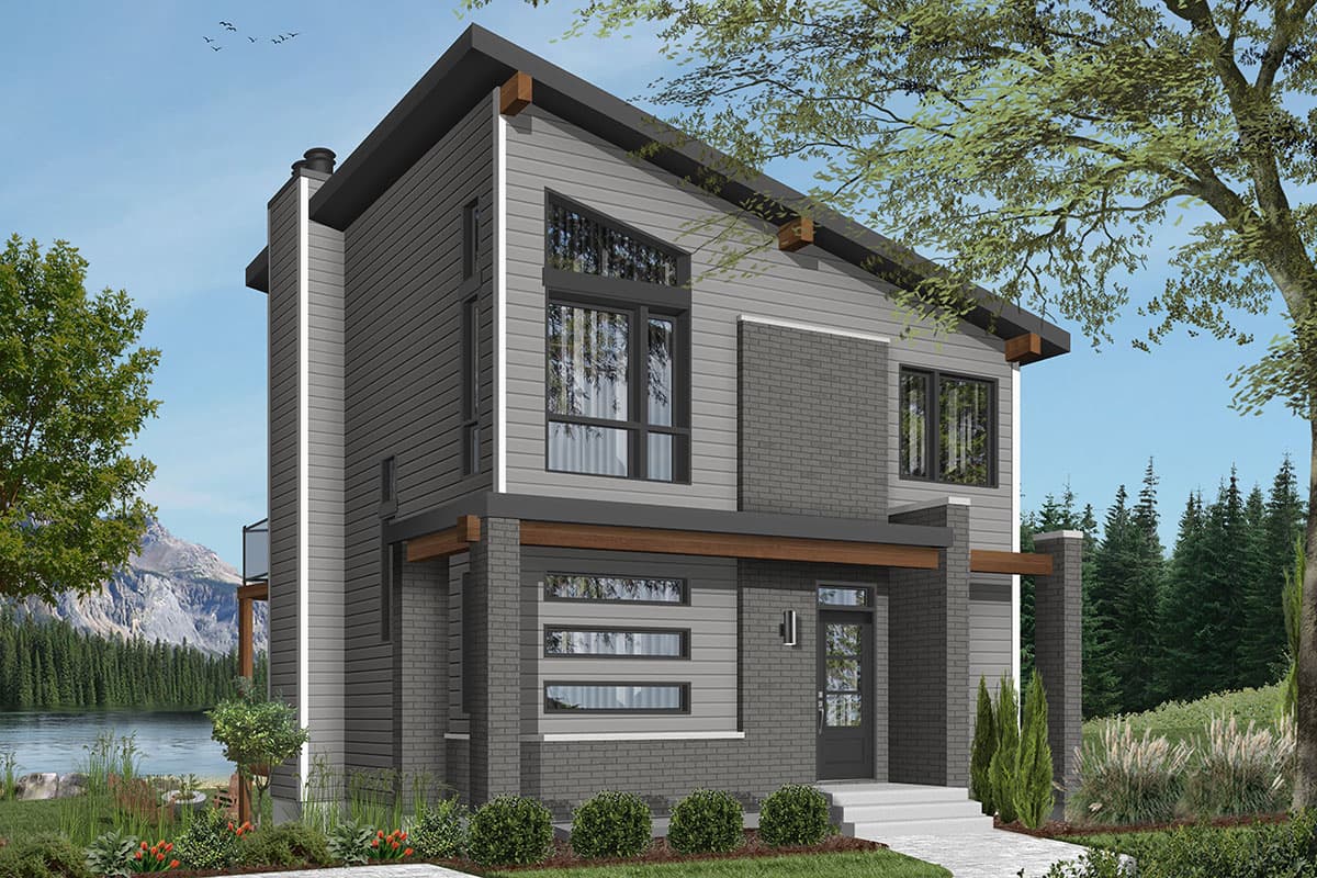 Plan 22492DR: Contemporary Vacation House Plan - Image #8 - Contemporary, Mid Century Modern, Modern, Northwest, Vacation
