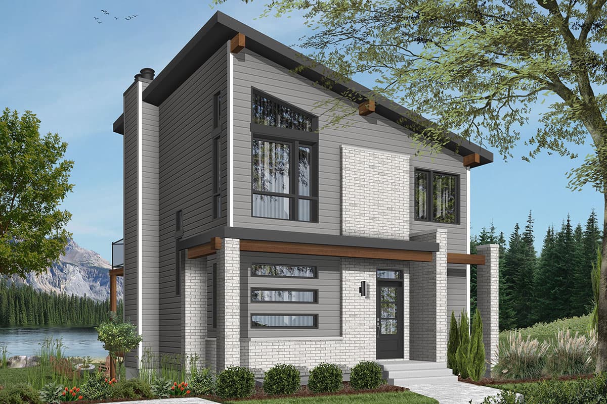 Plan 22492DR: Contemporary Vacation House Plan - Image #6 - Contemporary, Mid Century Modern, Modern, Northwest, Vacation