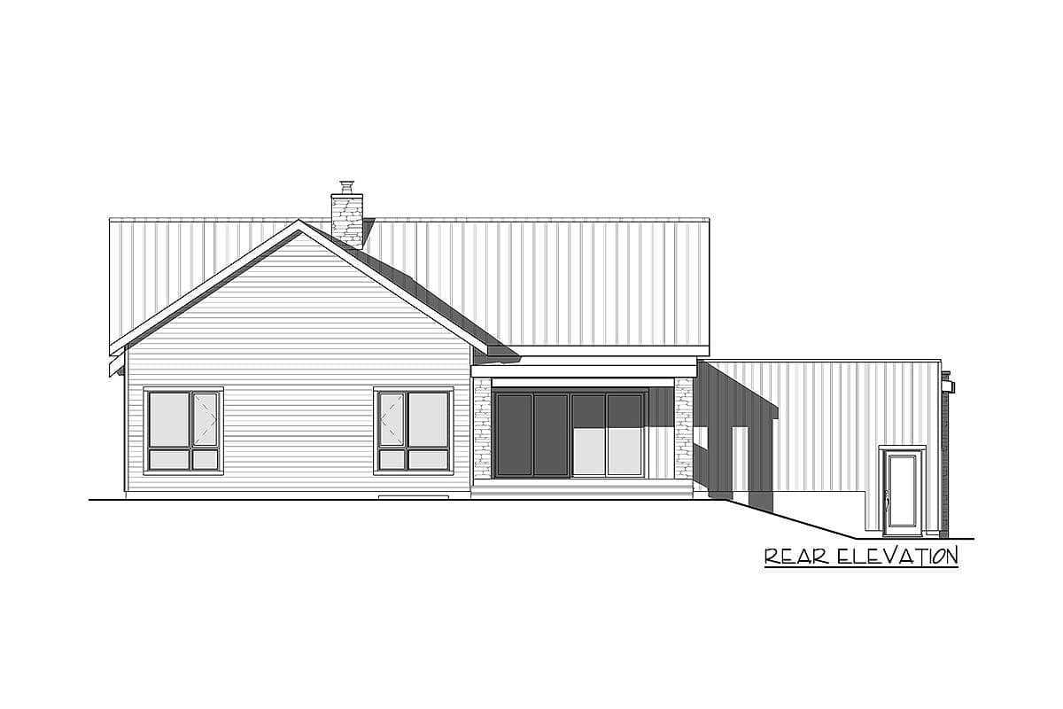 Plan 22493DR: Modern Ranch Home Plan with Vaulted Interior - Image #7 - New American, Northwest, Ranch