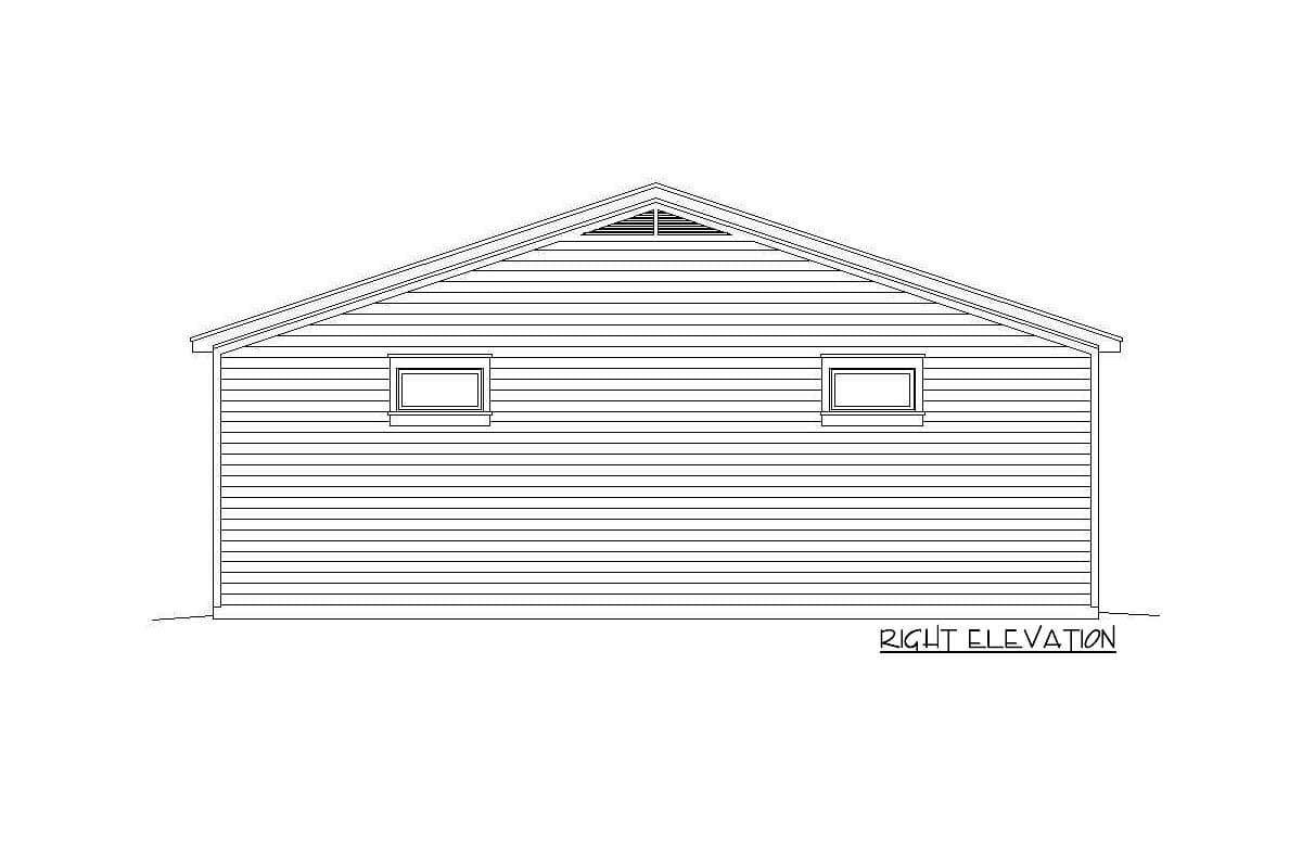 Plan 68513VR: RV Garage With 3 Exterior Options - Image #7