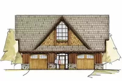 Rugged 2-Car Carriage House Plan
