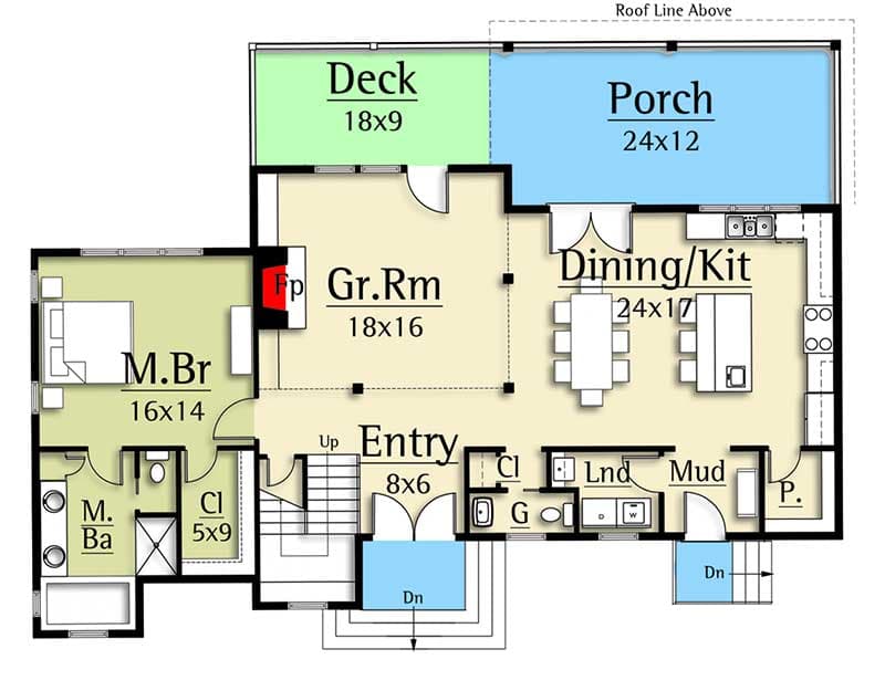 Plan 18847CK: Modern House Plan with Options - 2429 Sq Ft - Floor Plan - Main Level - Modern, Northwest, Rustic