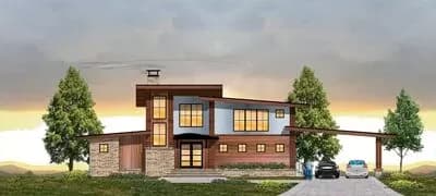 Modern House Plan with Options - 2429 Sq Ft
