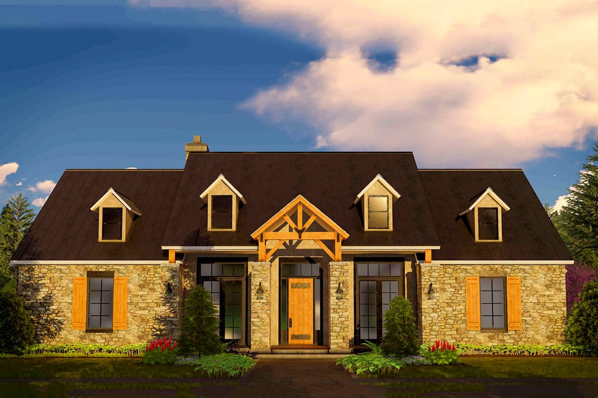 Plan 54021LK: Country Craftsman with Sunroom off Master Bedroom - Image #5 - Country, Craftsman, Farmhouse