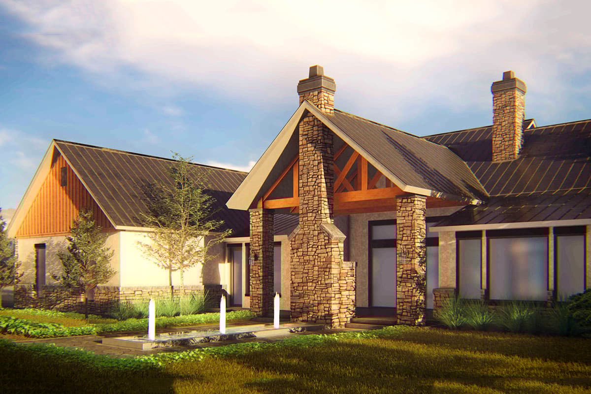 Plan 54021LK: Country Craftsman with Sunroom off Master Bedroom - Image #8 - Country, Craftsman, Farmhouse