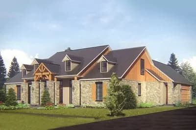 Country Craftsman with Sunroom off Master Bedroom