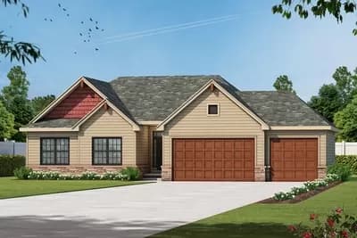 3-Bed House Plan With Vaulted Family Room
