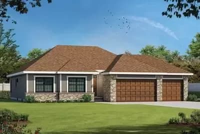 One-Story House Plan With Open Living Area And Flex Room