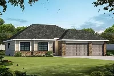 Affordable House Plan With Open Living Area And Flex Room