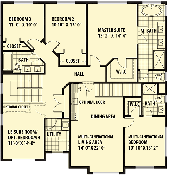 Plan 737021LVL: Prairie House Plan with Optional Multi-Generation Living - Floor Plan - 2nd Floor - Northwest, Prairie