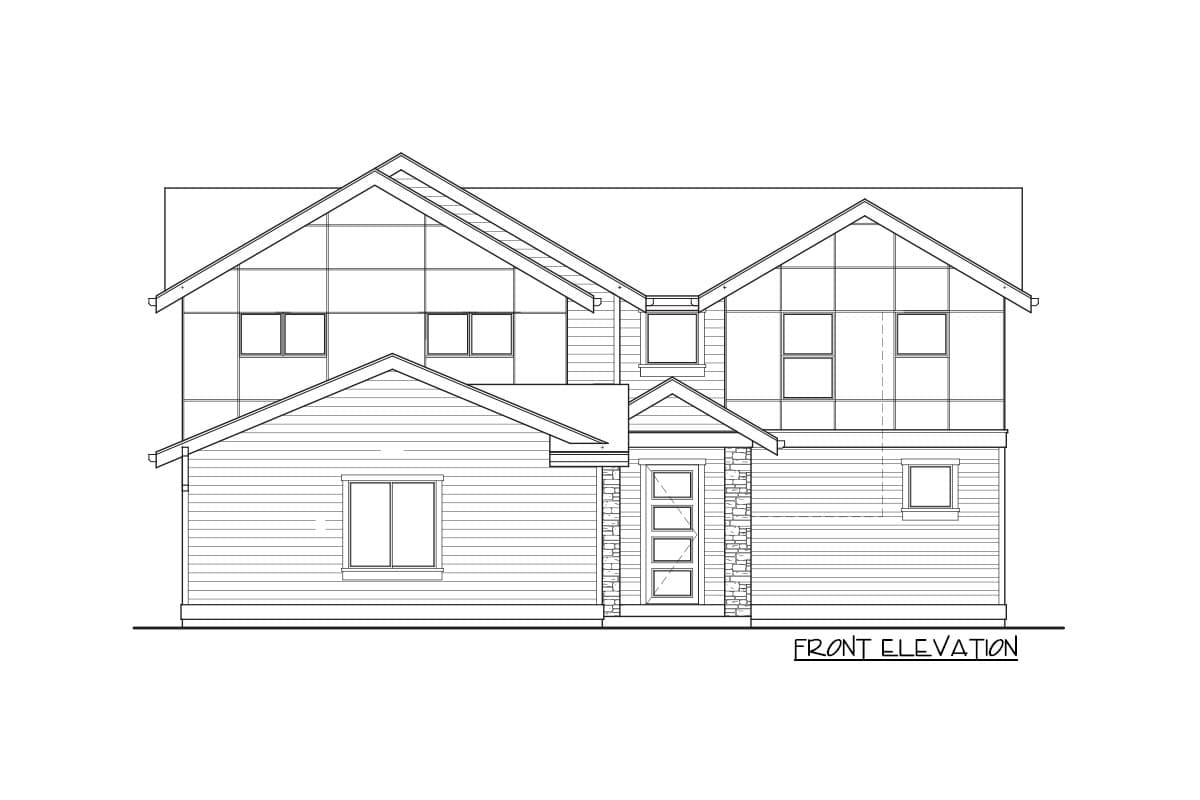Plan 737024LVL: Two-Story House Plan with First Floor Guest Suite - Image #6 - Northwest, Traditional