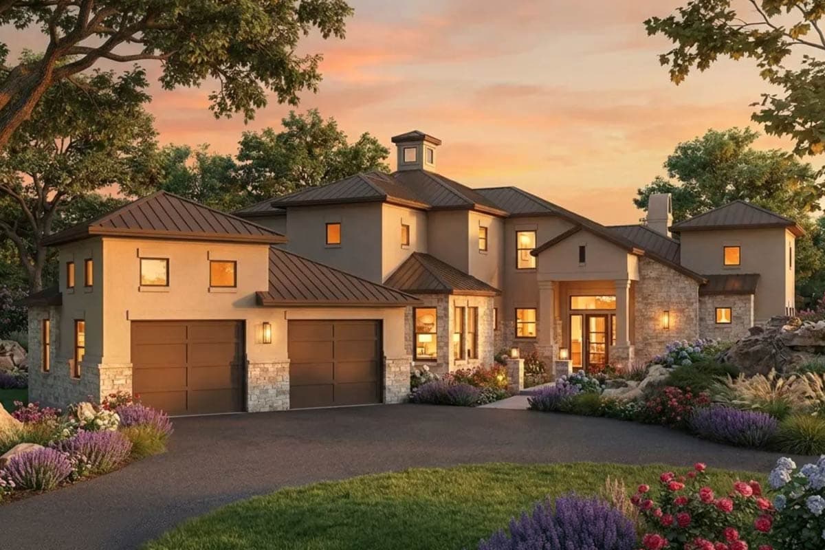 Plan 54016LK: Beautiful Tuscan House Plan with Wrap-Around Porch - Image #2 - European, Mediterranean, Tuscan