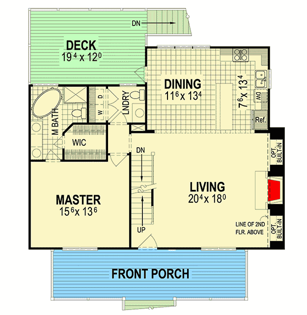 Plan 92106VS: Country House Plan with Drive-Under Garage - Floor Plan - Main Level - Country