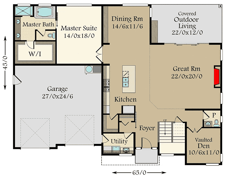 Plan 85242MS: Modern Home Plan with Dynamic Shared Spaces - Floor Plan - Main Level - Contemporary, Mid Century Modern, Modern, Northwest, Transitional