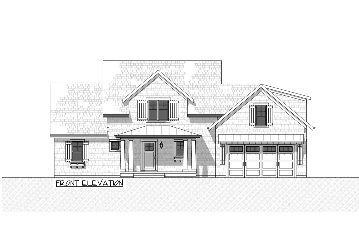 Plan 970056VC: Shingle Style House Plan with Game Room and Bunk Room - Image #25 - New American, Shingle, Traditional