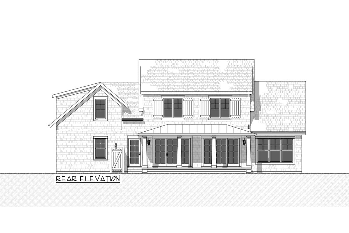 Plan 970056VC: Shingle Style House Plan with Game Room and Bunk Room - Image #27 - New American, Shingle, Traditional