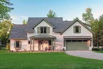 Shingle Style House Plan with Game Room and Bunk Room