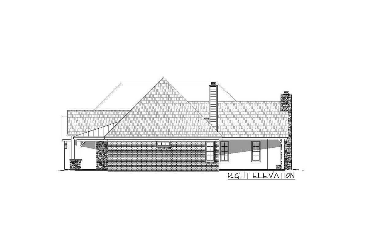Plan 68518VR: Simplified 3-Bed Rugged Ranch Home Plan - 2820 Sq Ft - Image #5 - Craftsman, European, Hill Country, Ranch, Rustic