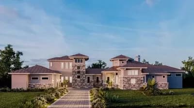 Impressive Tuscan House Plan with Game Room