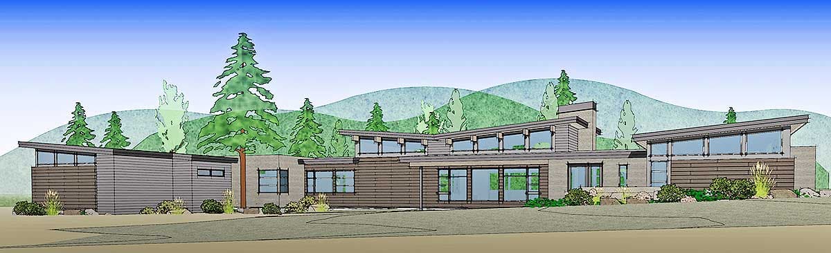 Plan 54231HU: Stunning Contemporary House Plan with Game Room - Image #40 - Contemporary, Mid Century Modern, Modern, Northwest