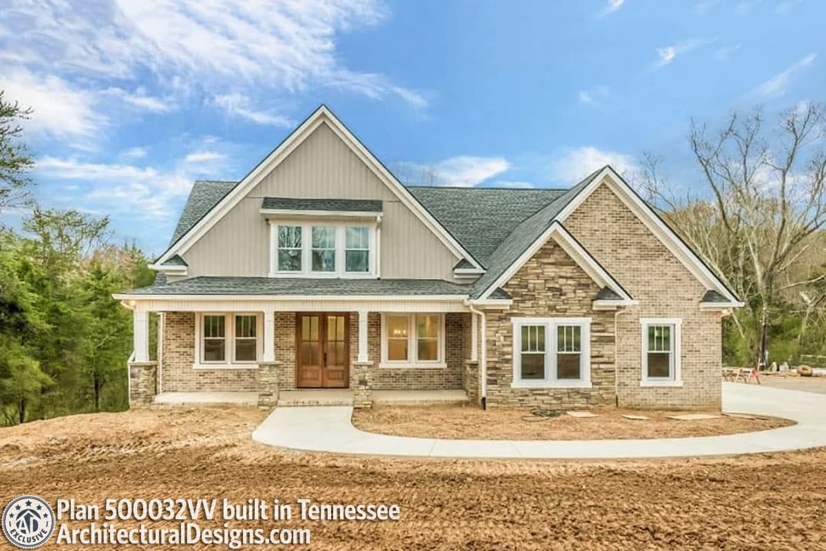 build gallery item - House Plan 500032VV comes to life in Tennessee