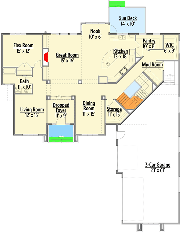 Plan 81706AB: Impressive European House Plan - Floor Plan - Main Level - Contemporary, European, Northwest