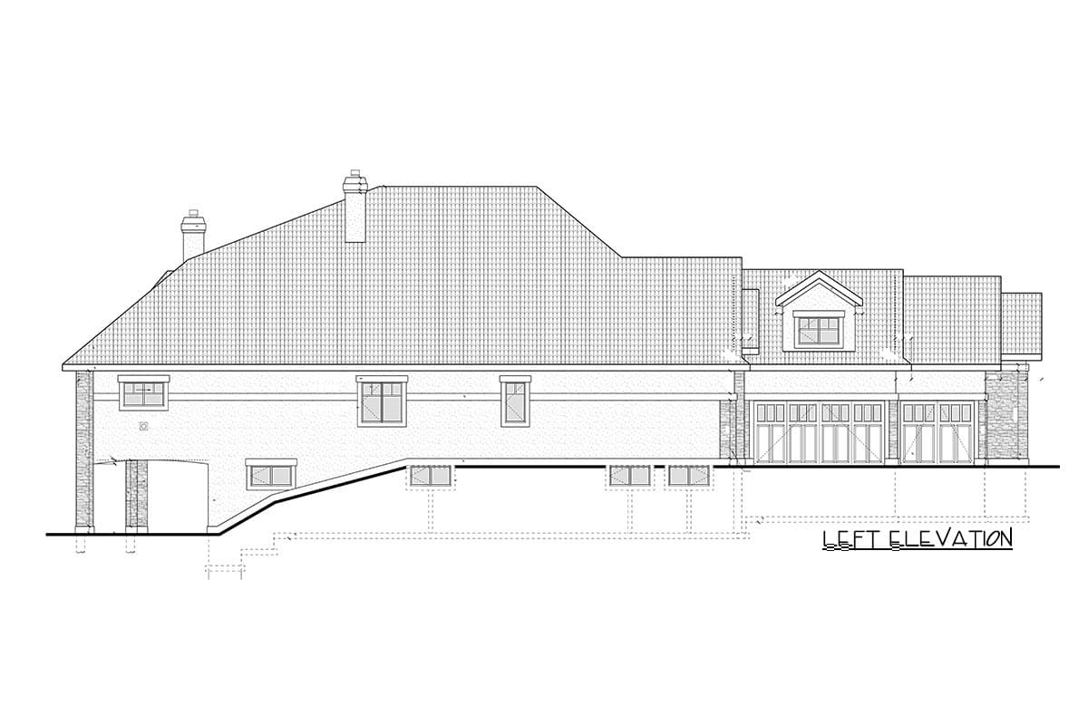 Plan 81701AB: European House Plan with Second Floor In-Law Apartment - Image #4 - European, Traditional