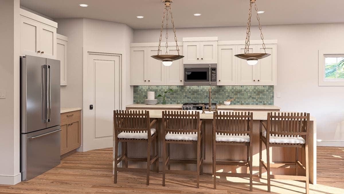 Plan 62727DJ: 4-Bed Mediterranean House Plan with Pocket Office - 2417 Sq Ft - Image #6 - Coastal, European, Mediterranean