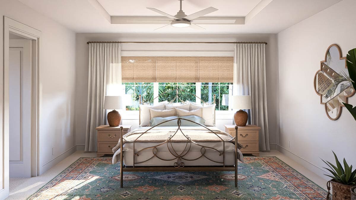 Plan 62727DJ: 4-Bed Mediterranean House Plan with Pocket Office - 2417 Sq Ft - Image #7 - Coastal, European, Mediterranean