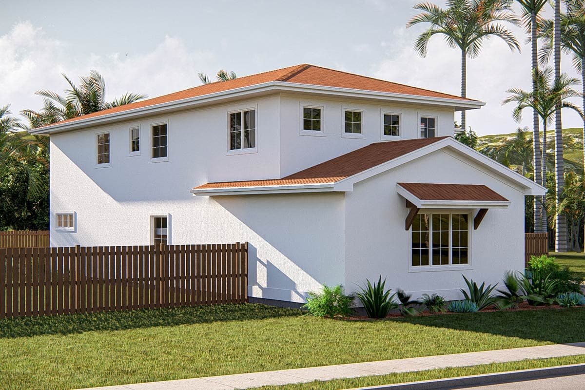 Plan 62727DJ: 4-Bed Mediterranean House Plan with Pocket Office - 2417 Sq Ft - Image #14 - Coastal, European, Mediterranean