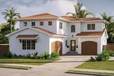 4-Bed Mediterranean House Plan with Pocket Office - 2417 Sq Ft