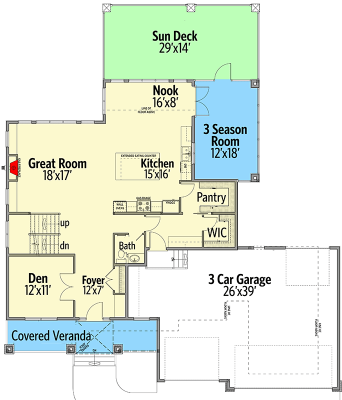 Plan 81703AB: Beautiful Craftsman House Plan - Floor Plan - Main Level - Craftsman, New American, Northwest