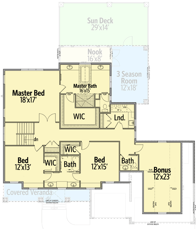 Plan 81703AB: Beautiful Craftsman House Plan - Floor Plan - 2nd Floor - Craftsman, New American, Northwest