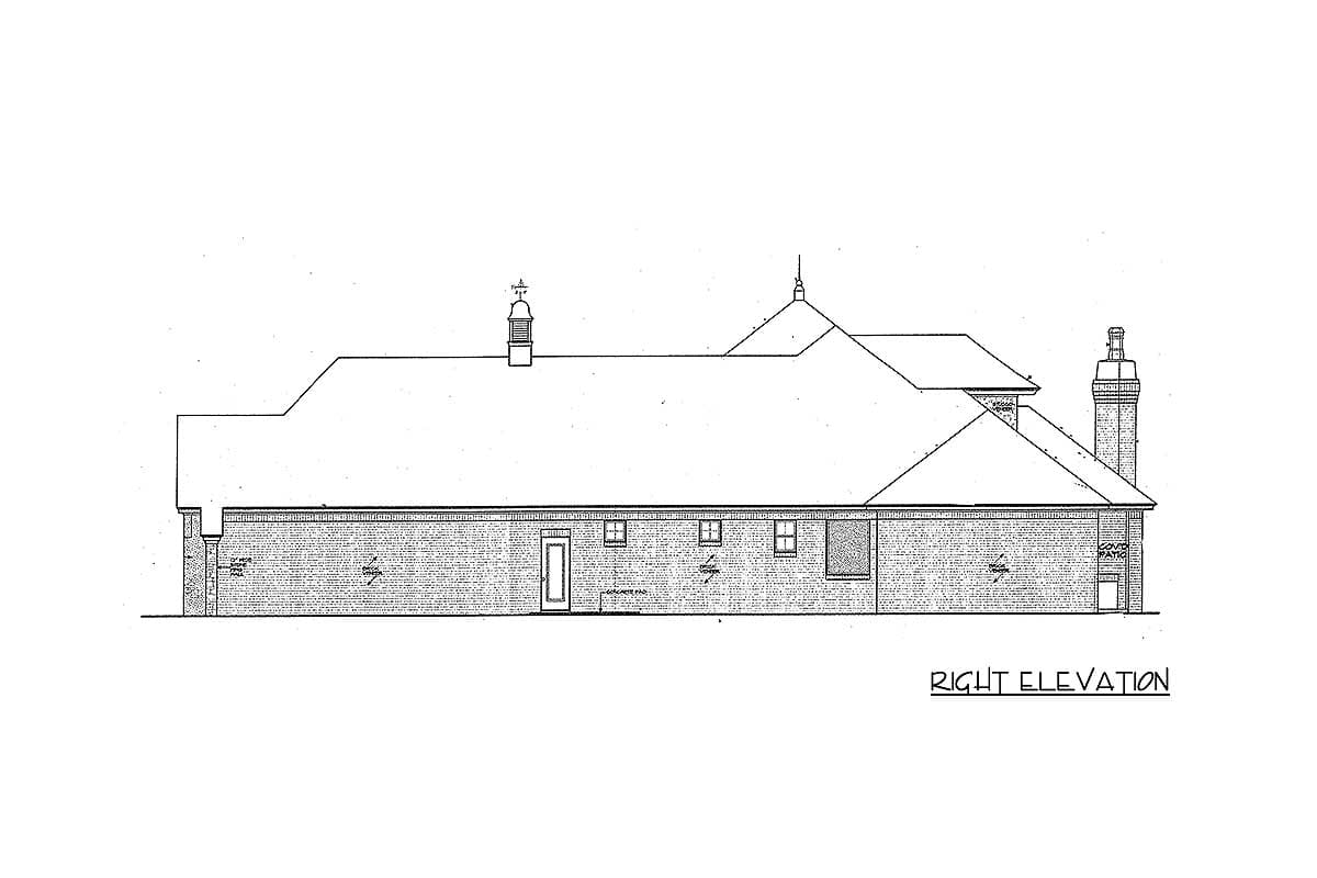 Plan 48571FM:  French Country House Plan with Media Room and Upstairs Rec Room - Image #6 - European, French Country, Southern
