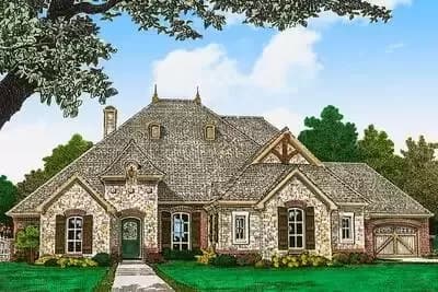 Beautifully Detailed European House Plan - 2407 Sq Ft