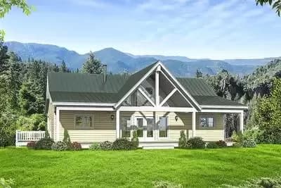 Dramatic House Plan with Vaulted Interior