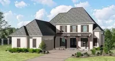 Southern House Plan with First Floor Master