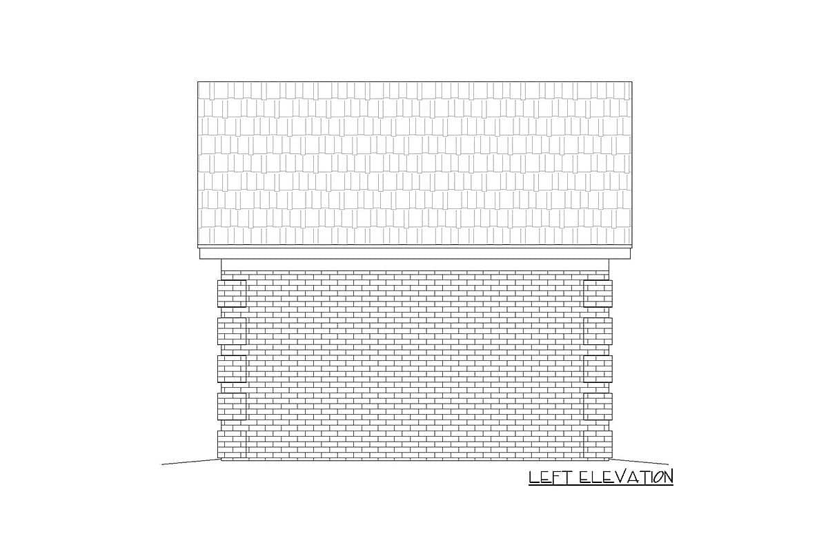 Plan 68523VR: Detached Garage with Brick Exterior - Image #5 - Traditional