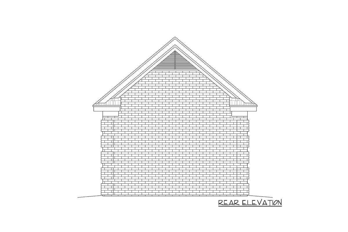 Plan 68523VR: Detached Garage with Brick Exterior - Image #6 - Traditional