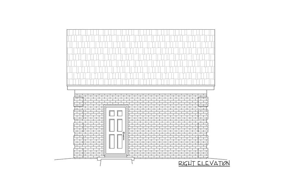 Plan 68523VR: Detached Garage with Brick Exterior - Image #7 - Traditional
