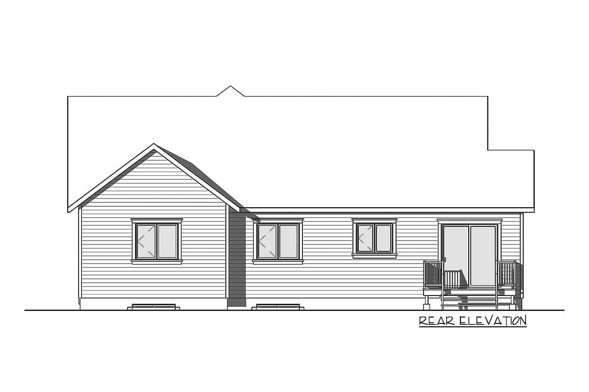 Plan 22494DR: 3-Bed Country Ranch Home Plan with Optional Versions - Image #5 - Country, Craftsman, Northwest, Ranch, Rustic