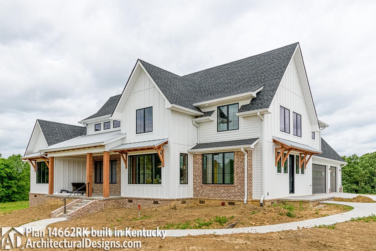 build gallery item - Modern Farmhouse Plan 14662RK Comes to Life in Kentucky