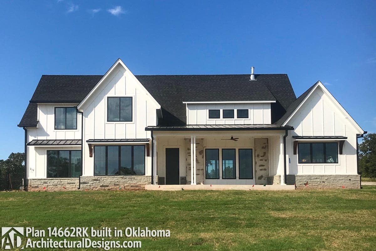 build gallery item - Modern Farmhouse Plan 14662RK comes to life in Oklahoma
