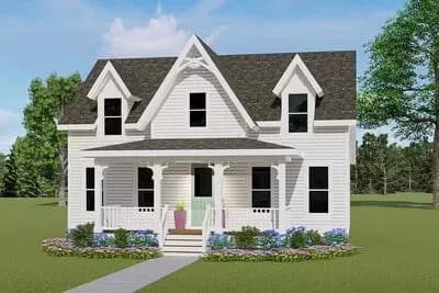 Modern Country Victorian House Plan with Upstairs Play Cave