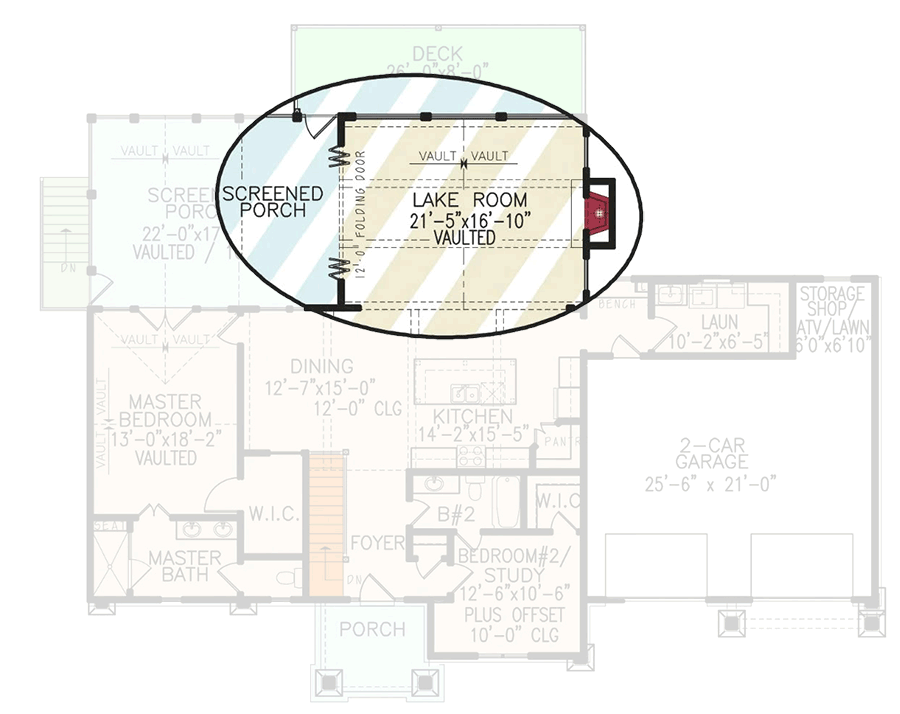 Plan 25638GE: Flexible Craftsman Cottage Home Plan - 2510 Sq Ft - Floor Plan - Optional Fireplace Location - Cottage, Craftsman, Mountain, Vacation