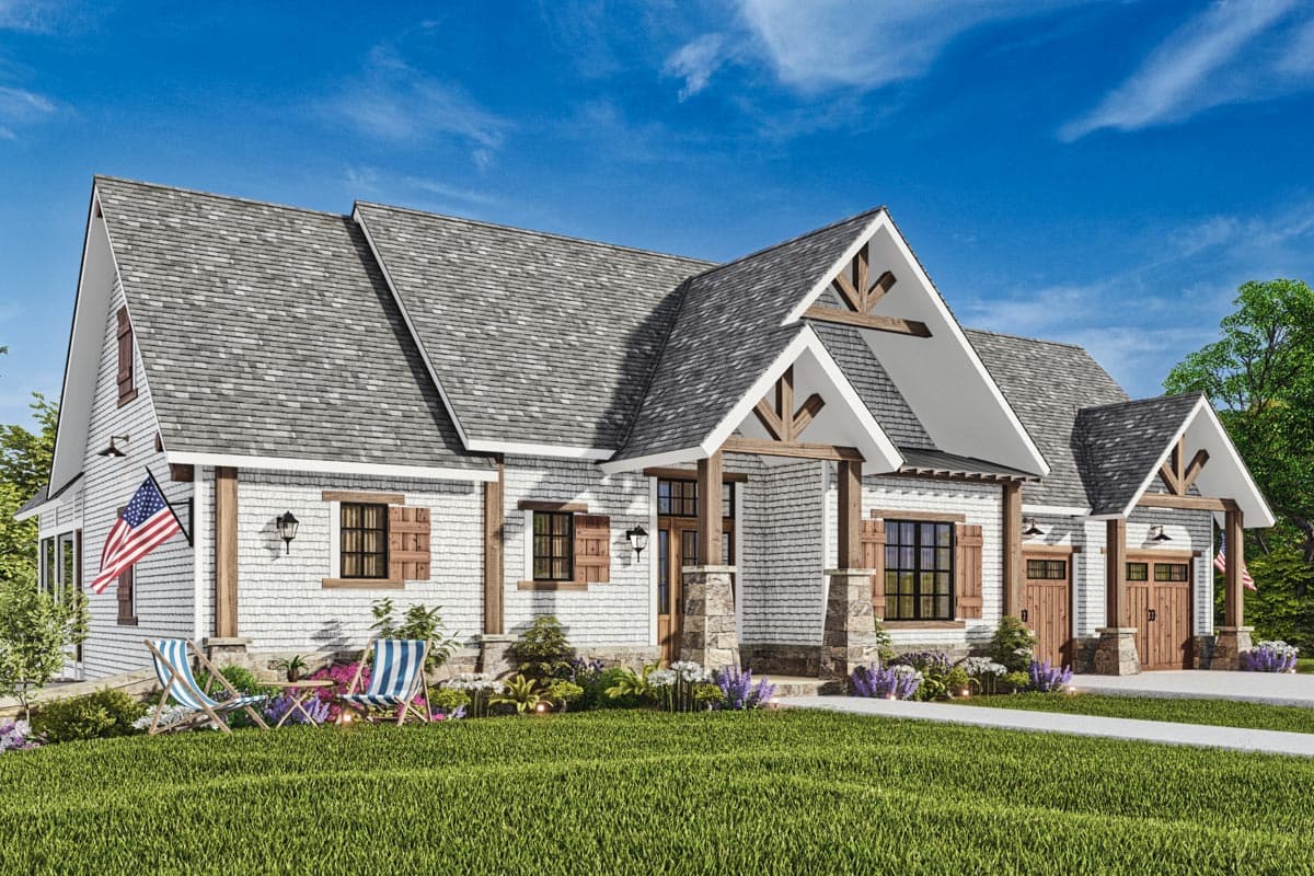 Plan 25638GE: Flexible Craftsman Cottage Home Plan - 2510 Sq Ft - Image #4 - Cottage, Craftsman, Mountain, Vacation