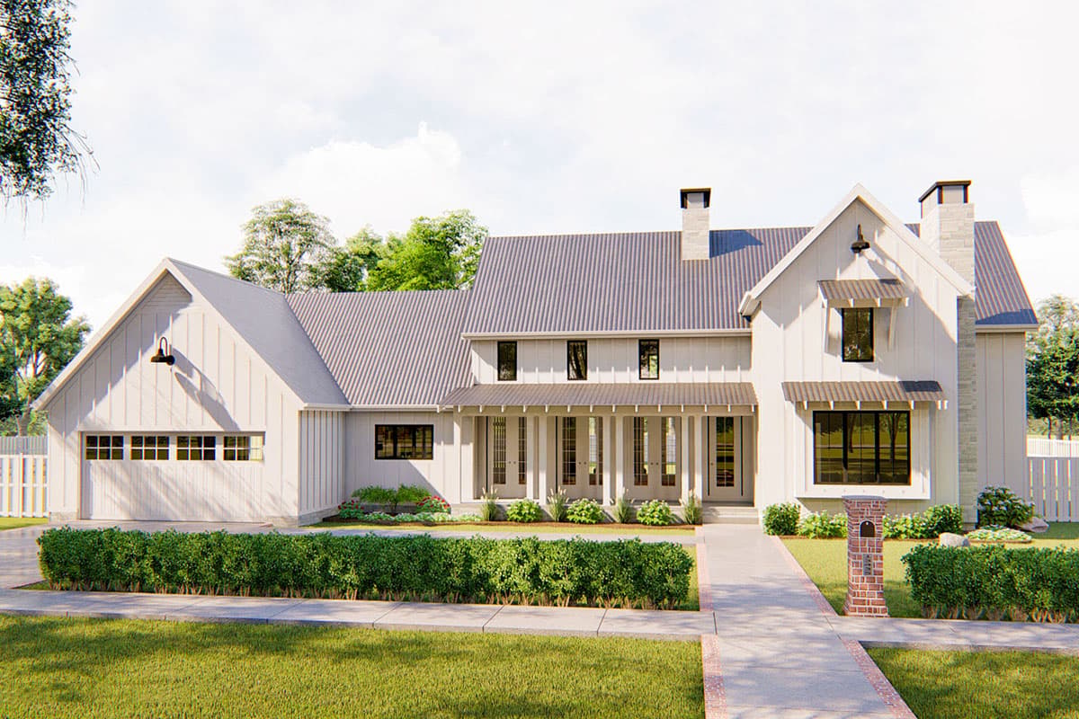 Plan 62728DJ: Classic Farmhouse with Two-story Great Room  - Image #7 - Country, Farmhouse, Modern Farmhouse
